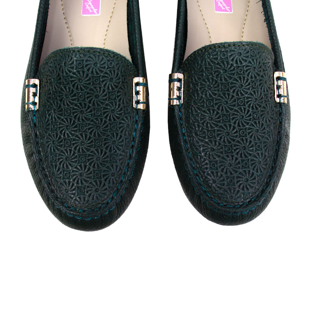 MOCASIN CHATO PAULA II VERDE BOTE