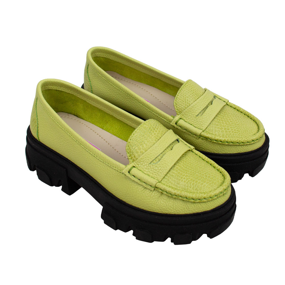 MOCASIN CHUNKY PLATAFORMA ITALIA LIMON