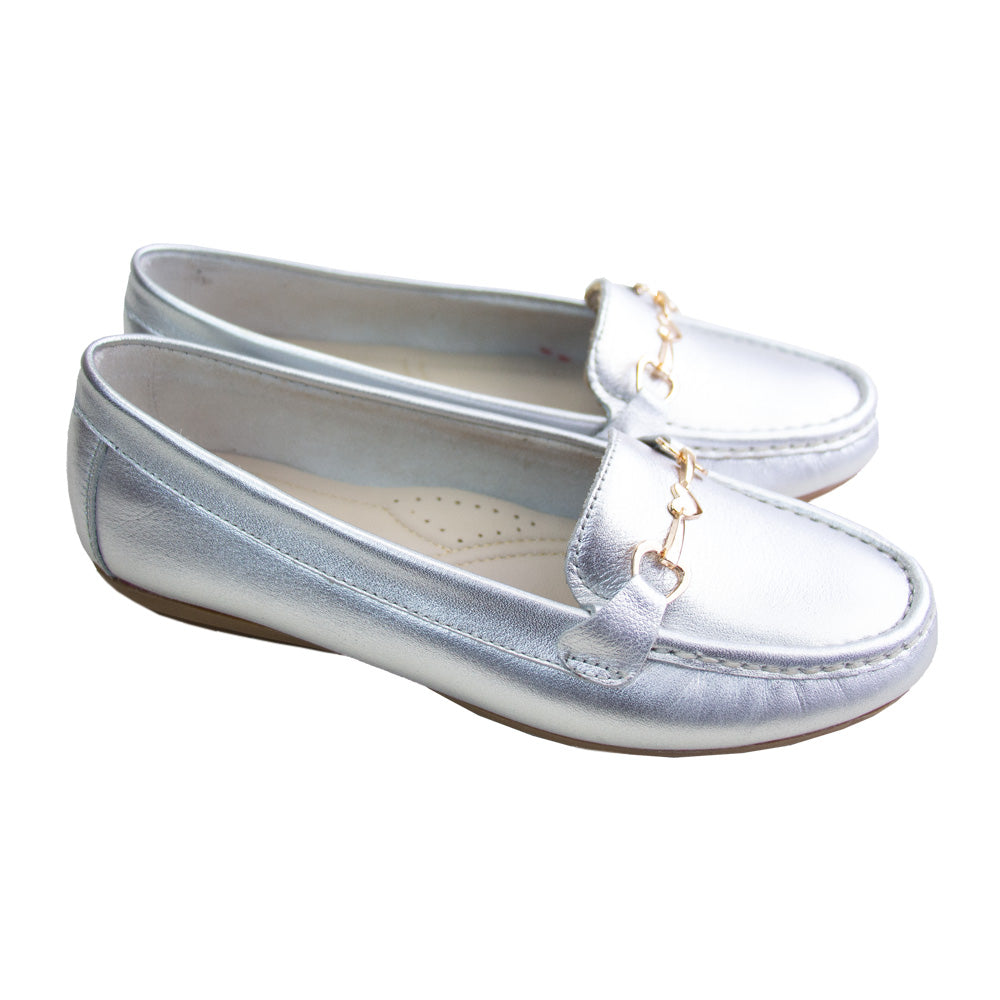 MOCASIN CHATO LOVE PLATA