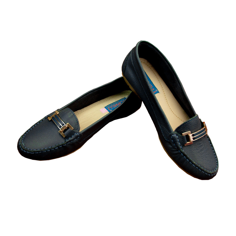 MOCASIN CHATO MERY AZUL