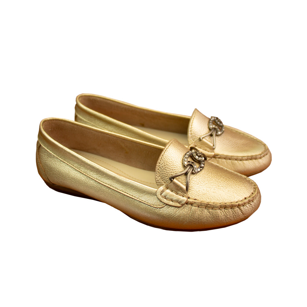 MOCASIN CHATO CORBATA PLATINO