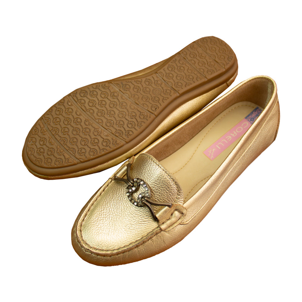MOCASIN CHATO CORBATA PLATINO
