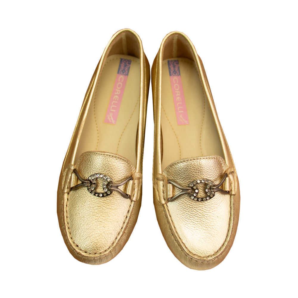 MOCASIN CHATO CORBATA PLATINO