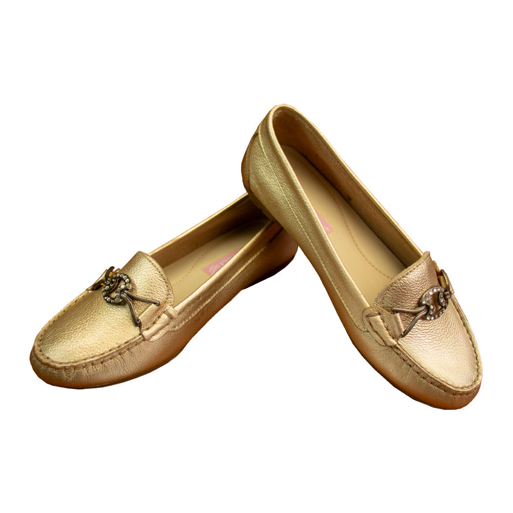 MOCASIN CHATO CORBATA PLATINO