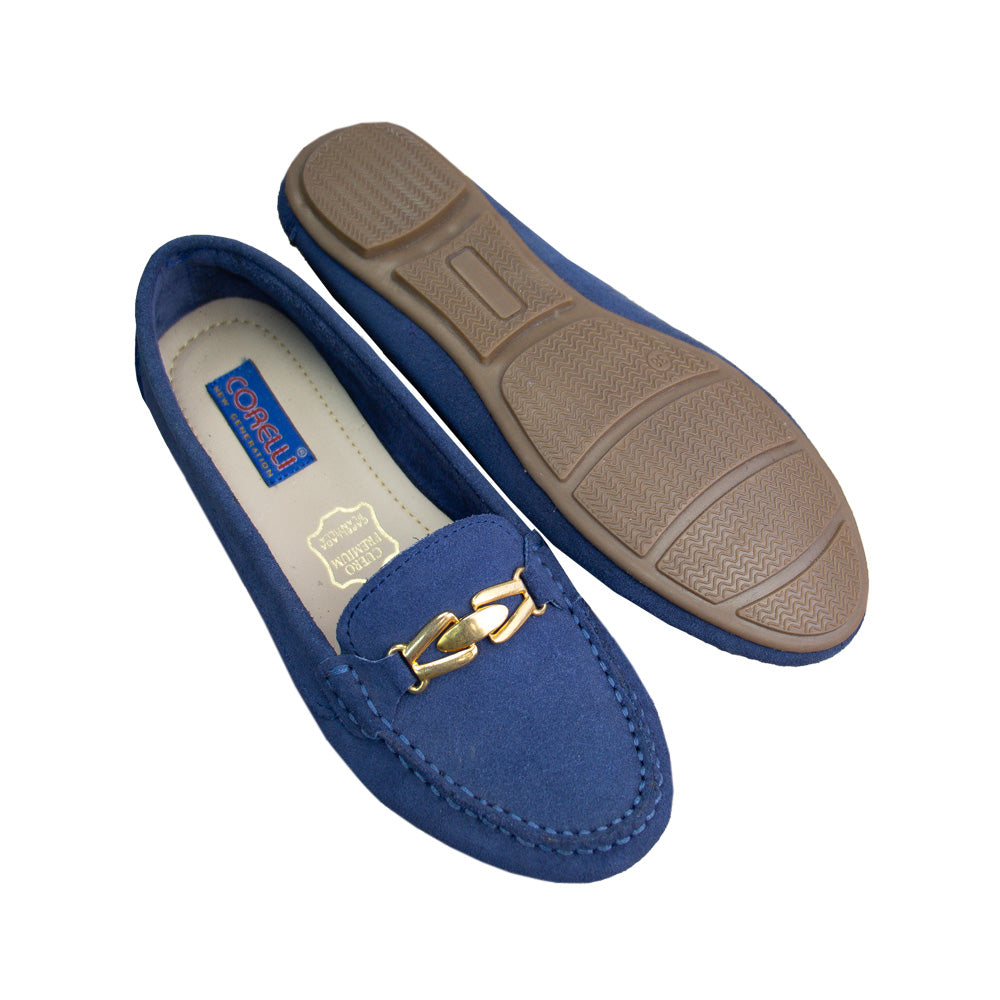 MOCASIN CHATO GAMUZA CADENA ACERO - DJ TOFFE