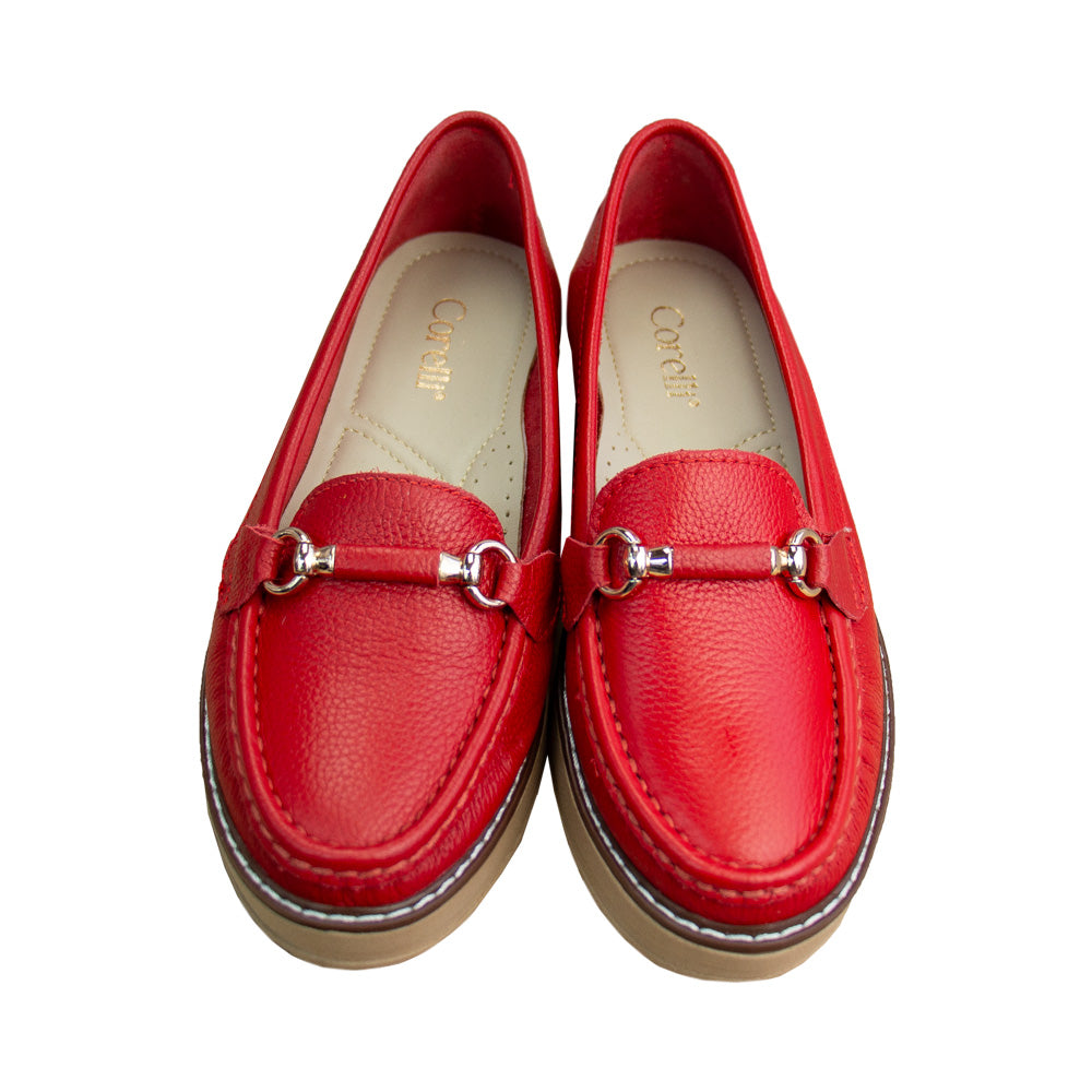 MOCASIN PLATAFORMA  DANIELA  ROJO-TOFE