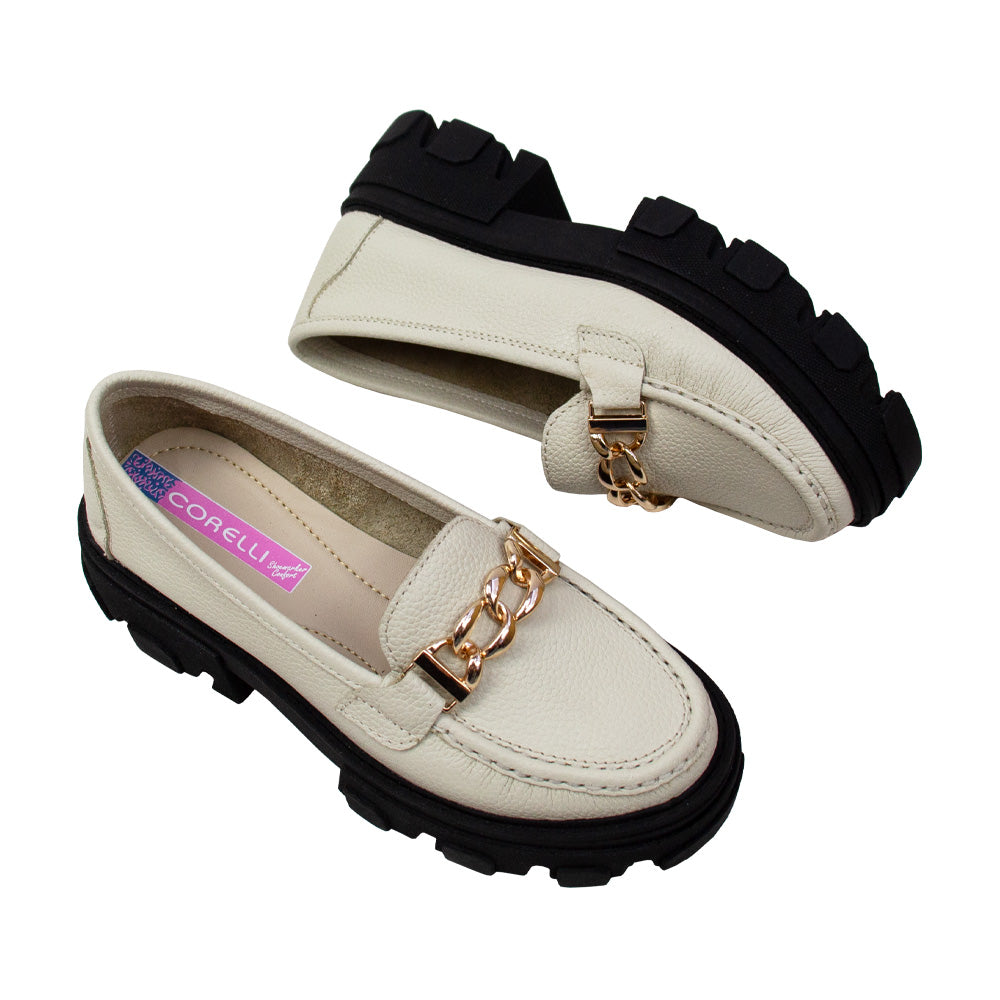 MOCASIN CHUNKY PLATAFORMA PARIS VAINILLA