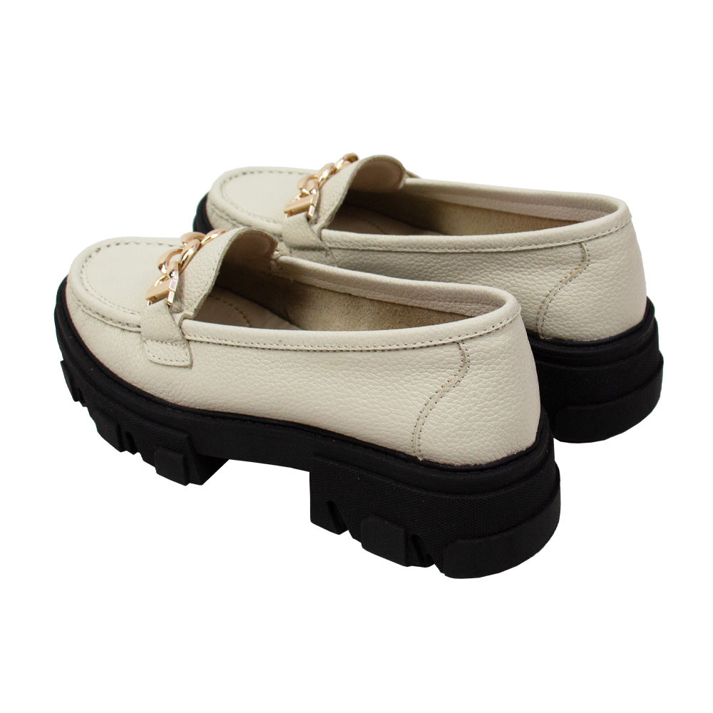 MOCASIN CHUNKY PLATAFORMA PARIS VAINILLA