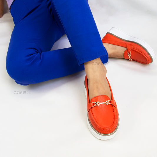 MOCASIN  PLATAFORMA VICKY  NARANJA