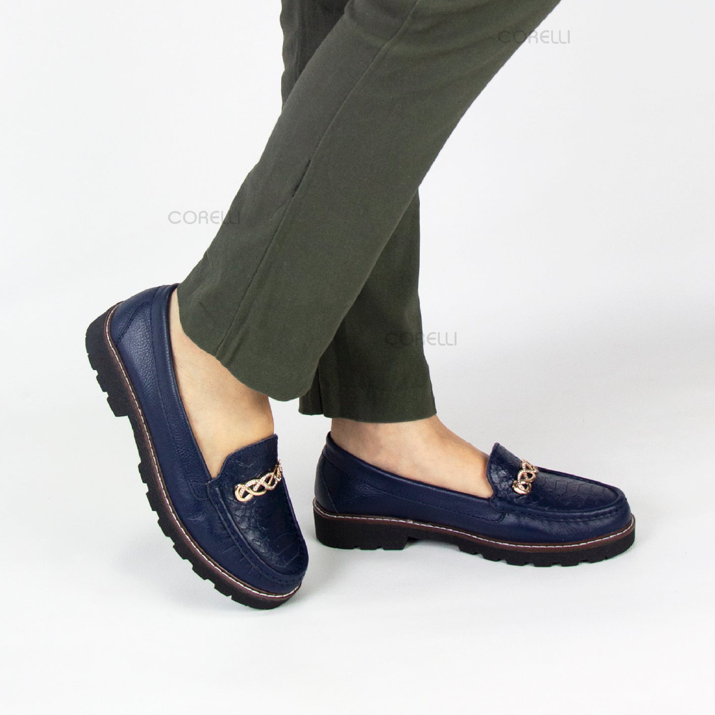 MOCASIN PLATAFORMA CHIARA AZUL