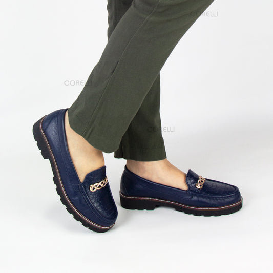 MOCASIN PLATAFORMA CHIARA  AZUL