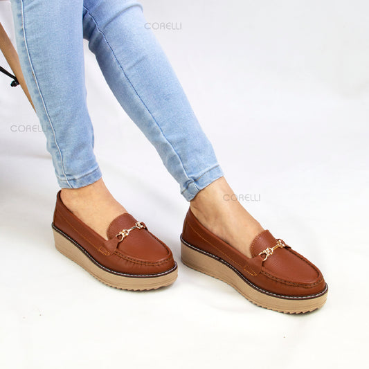 MOCASIN  PLATAFORMA VICKY  COBRE