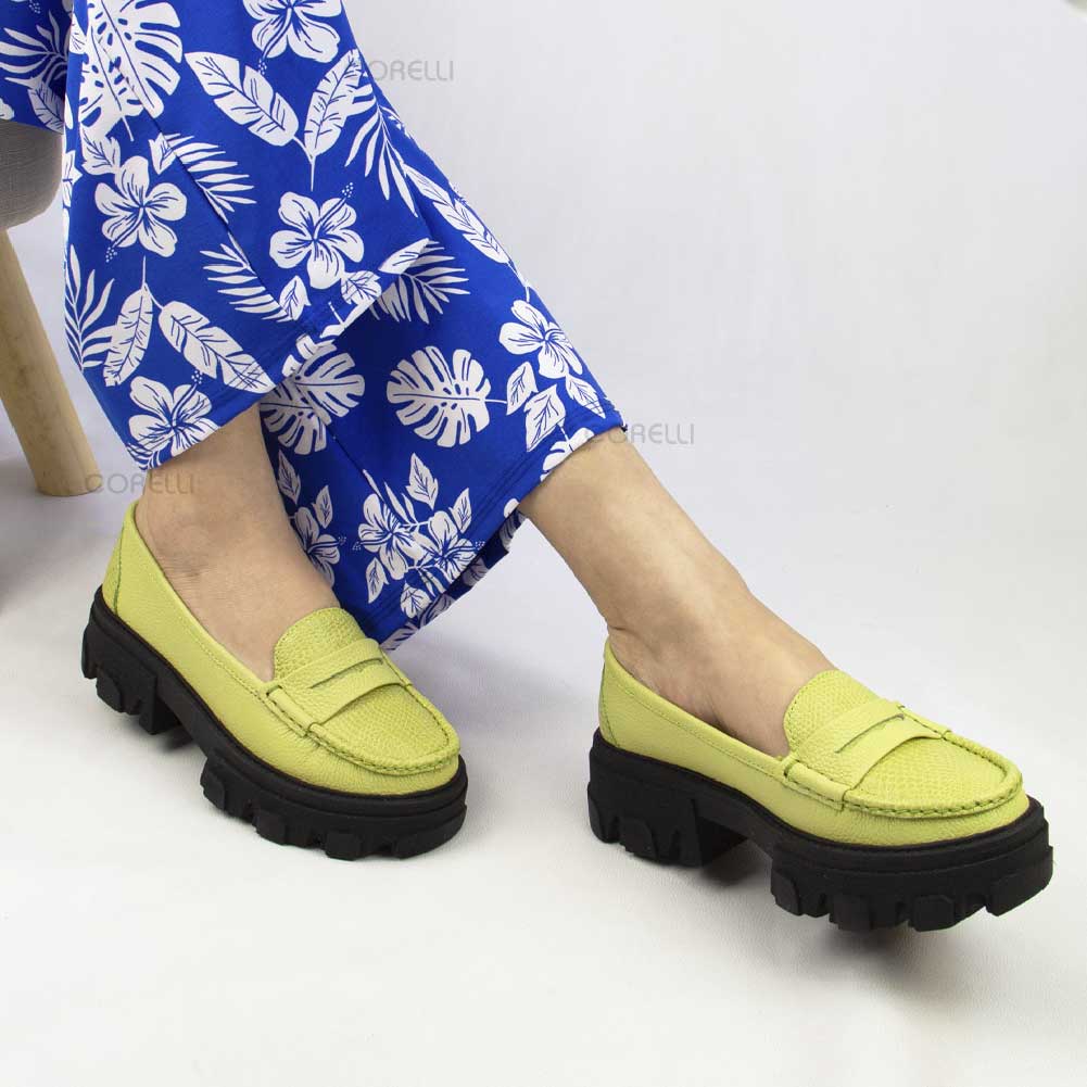 MOCASIN CHUNKY PLATAFORMA ITALIA LIMON