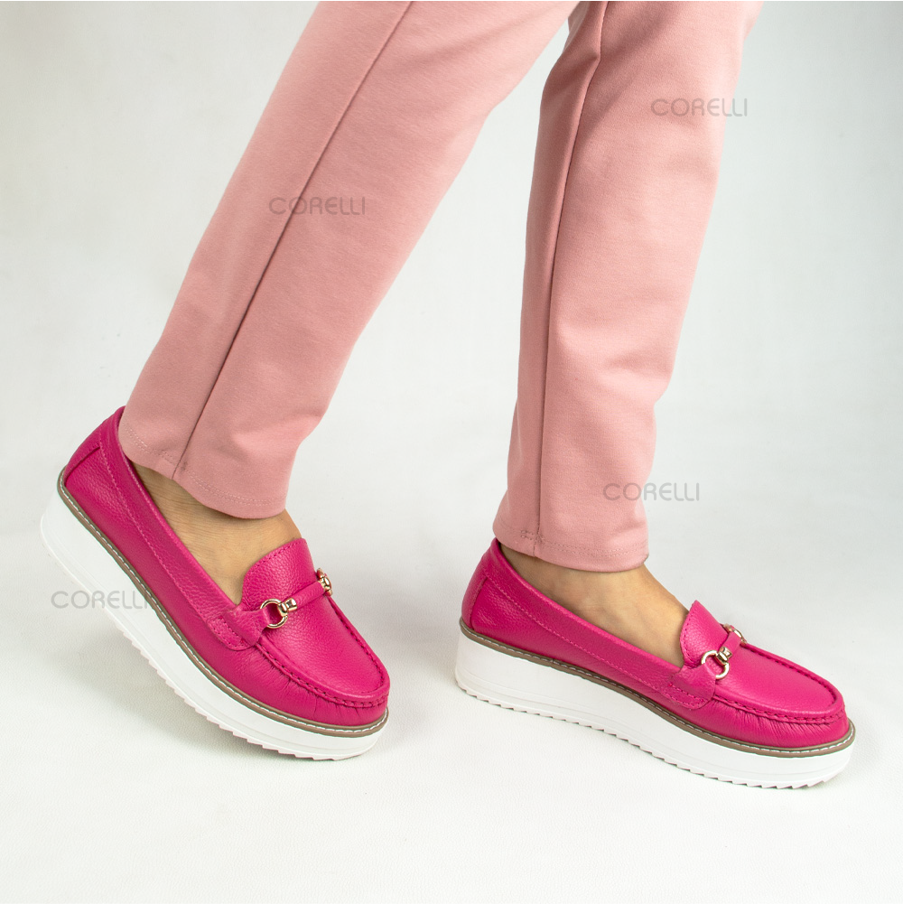 MOCASIN PLATAFORMA DANIELA FUCSIA