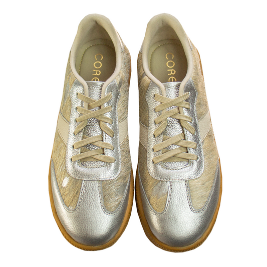 ZAPATILLA SAHARA CUERO PELOS PLATA