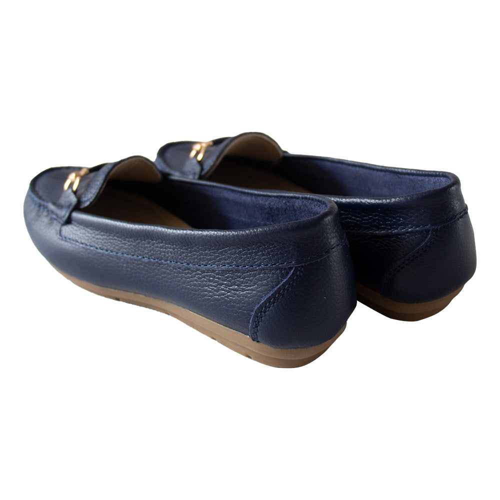 MOCASIN CHATO SARA-2 AZUL
