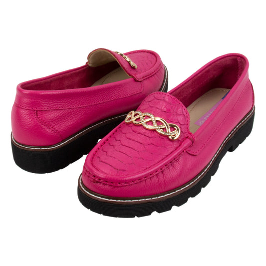 MOCASIN PLATAFORMA CHIARA FUCSIA