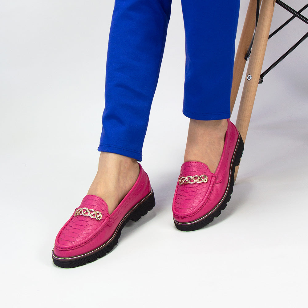 MOCASIN PLATAFORMA CHIARA FUCSIA