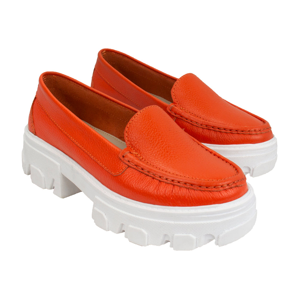 MOCASIN CHUNKY PLATAFORMA MADONNA NARANJA