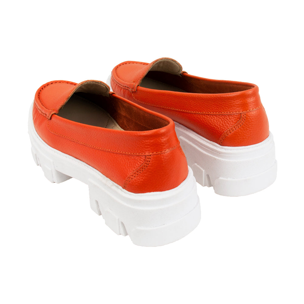 MOCASIN CHUNKY PLATAFORMA MADONNA NARANJA