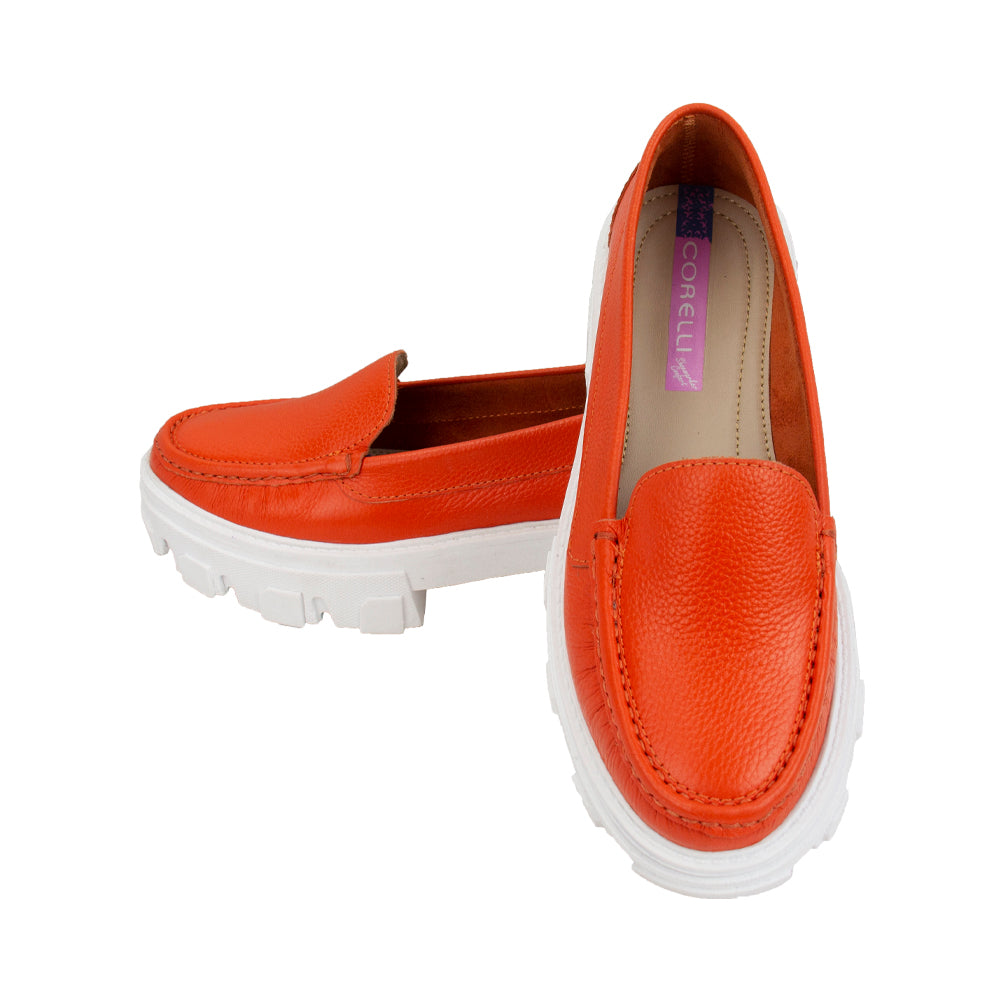 MOCASIN CHUNKY PLATAFORMA MADONNA NARANJA