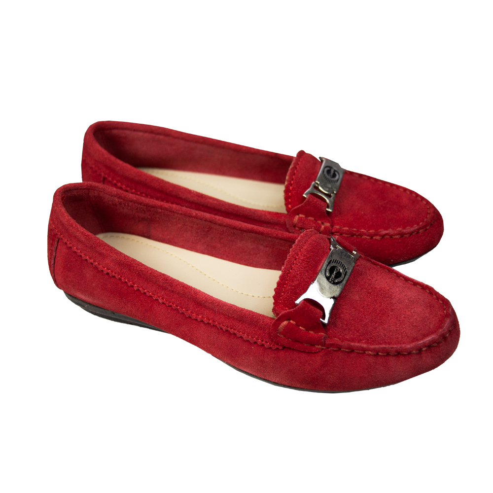 MOCASIN GAMUZA GUCCI ROJO