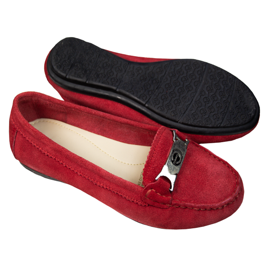 MOCASIN GAMUZA GUCCI ROJO