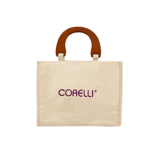 BOLSO TOCUYO TULIPANES CON ASA DE MADERA