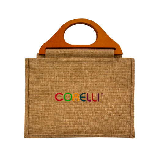 BOLSO YUTE LLAMA CON ASA DE MADERA