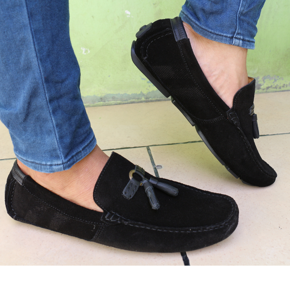 Combinar Zapatos Gamuza Azul Zapatos Mocasines De Gamuza Para