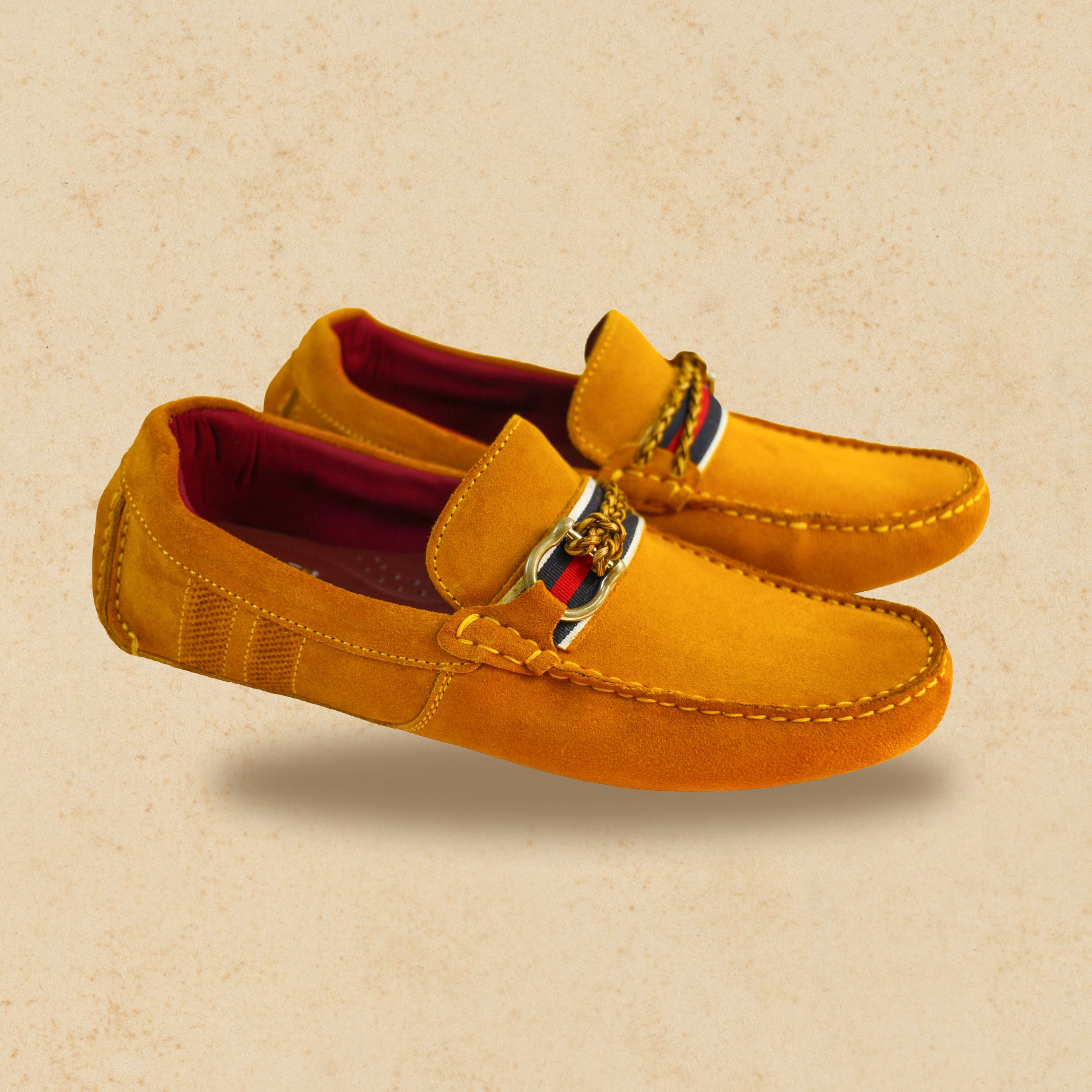 ZAPATO MOCASIN HOMBRE CORELLI MATEO GAMUZA MOSTAZA