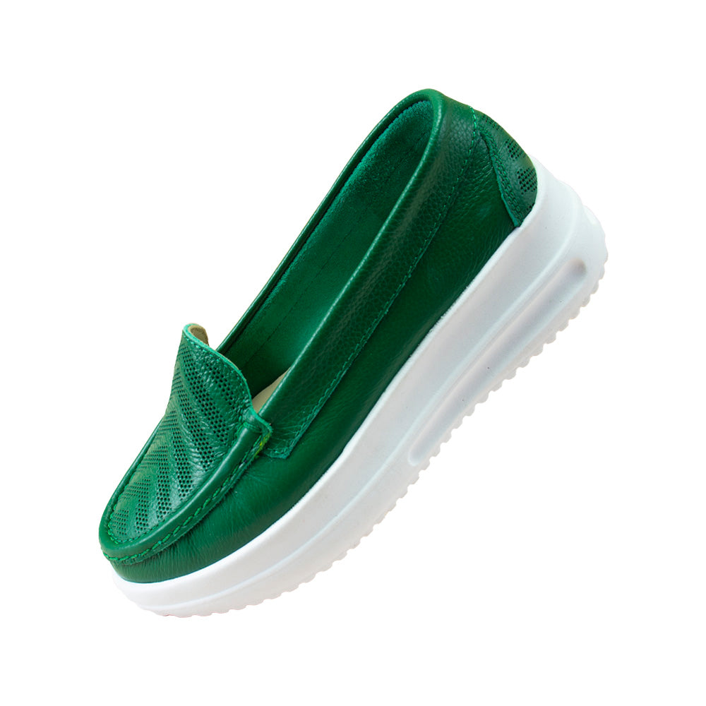 MOCASIN ZAPATILLA KATE VERDE HOJA