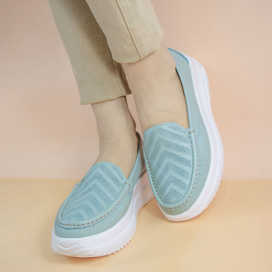 MOCASIN ZAPATILLA KATE VERDE AGUA