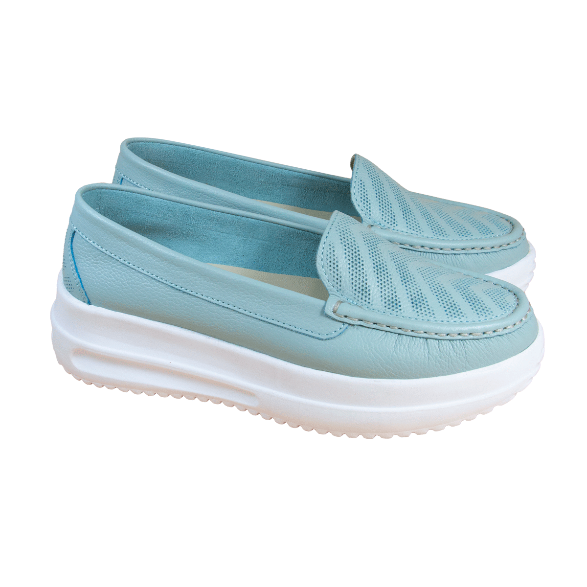 MOCASIN ZAPATILLA KATE VERDE AGUA