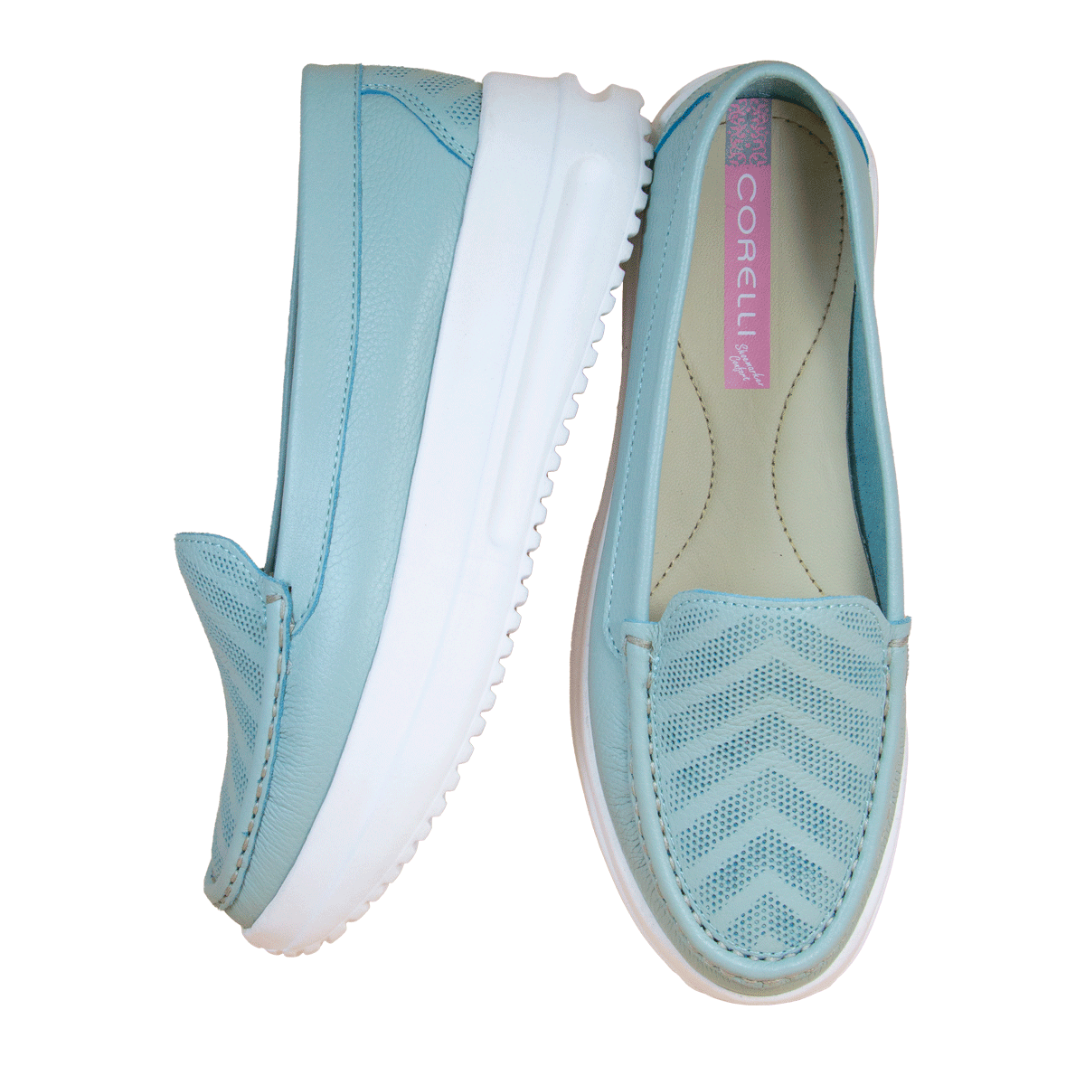 MOCASIN ZAPATILLA KATE VERDE AGUA