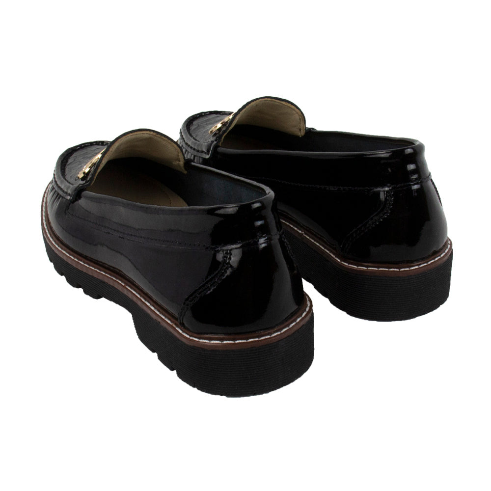 MOCASIN PLATAFORMA CHIARA CHAROL NEGRO