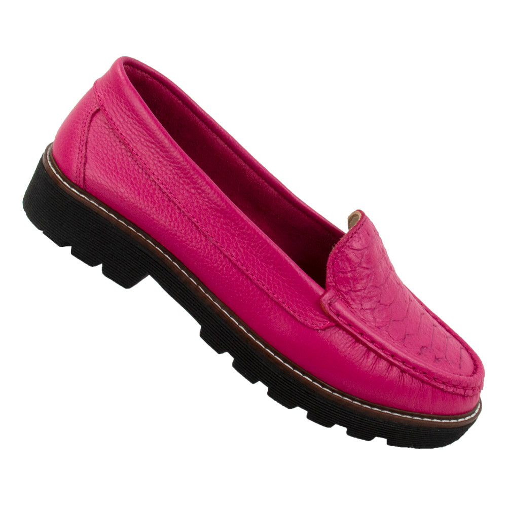 MOCASIN PLATAFORMA ESTER FUCSIA