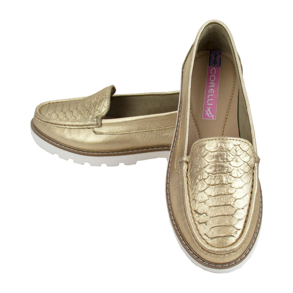 MOCASIN PLATAFORMA ESTER FOLIA PLATINO