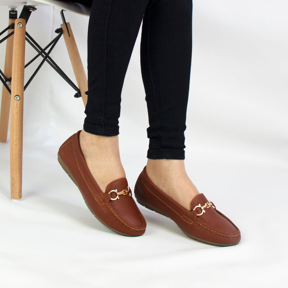 MOCASIN CHATO LUCIA COBRE