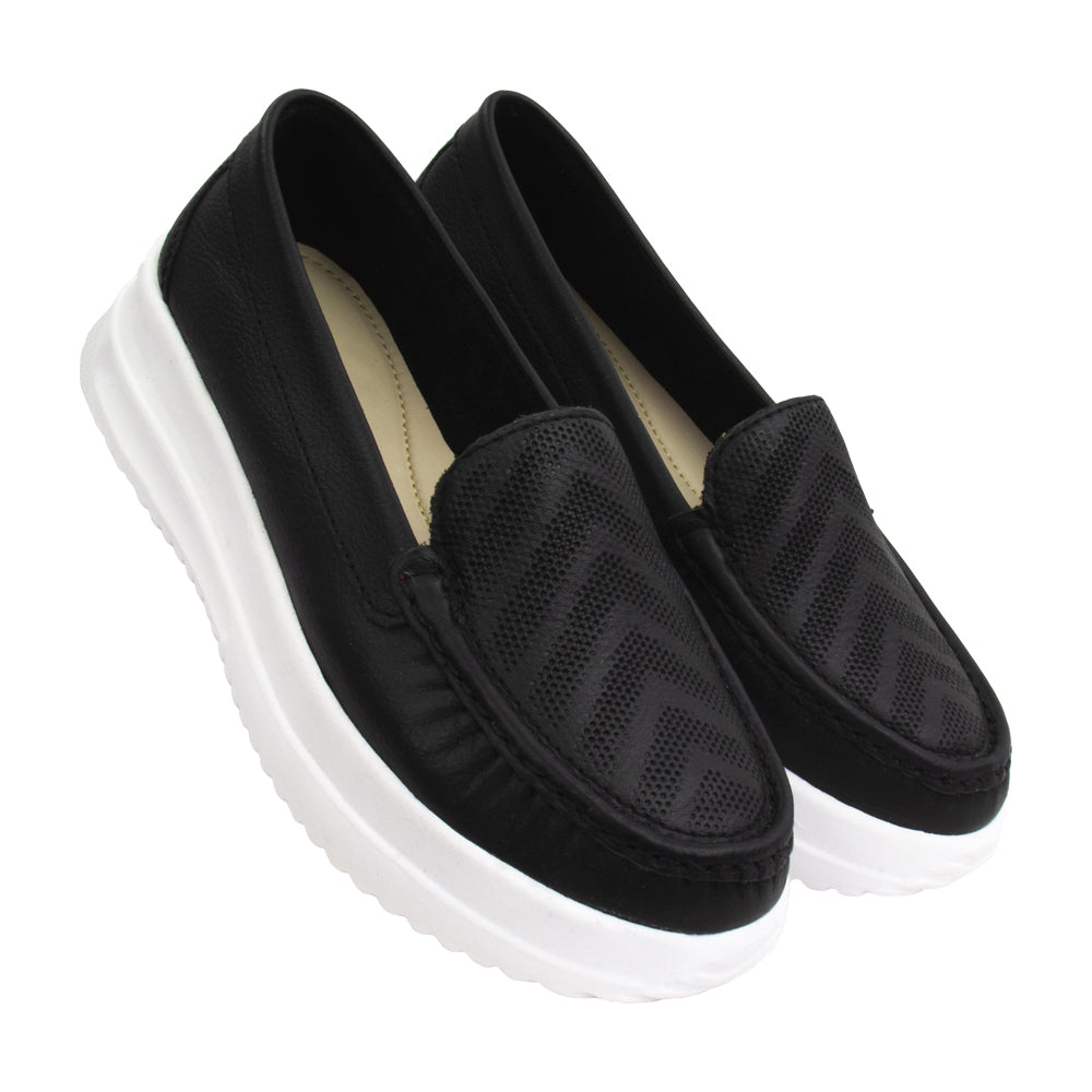 MOCASIN ZAPATILLA KATE NEGRO