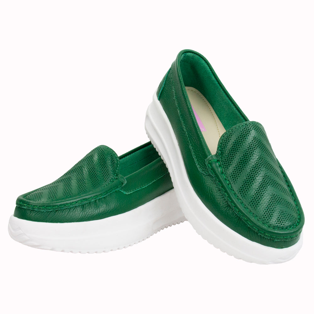 MOCASIN ZAPATILLA KATE VERDE HOJA