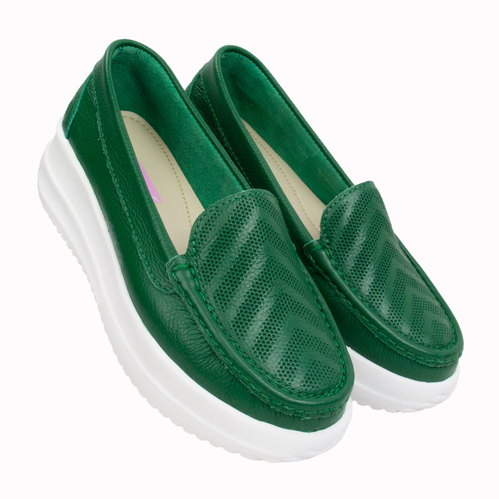 MOCASIN ZAPATILLA KATE VERDE HOJA