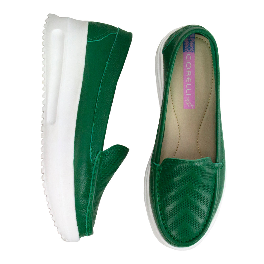 MOCASIN ZAPATILLA KATE VERDE HOJA