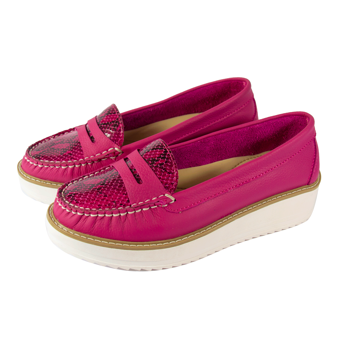 MOCASIN PLATAFORMA ELVIRA FUCSIA