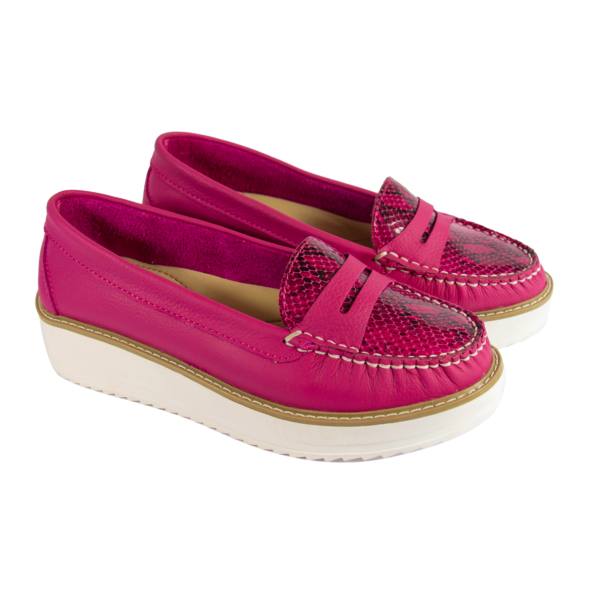 MOCASIN PLATAFORMA ELVIRA FUCSIA