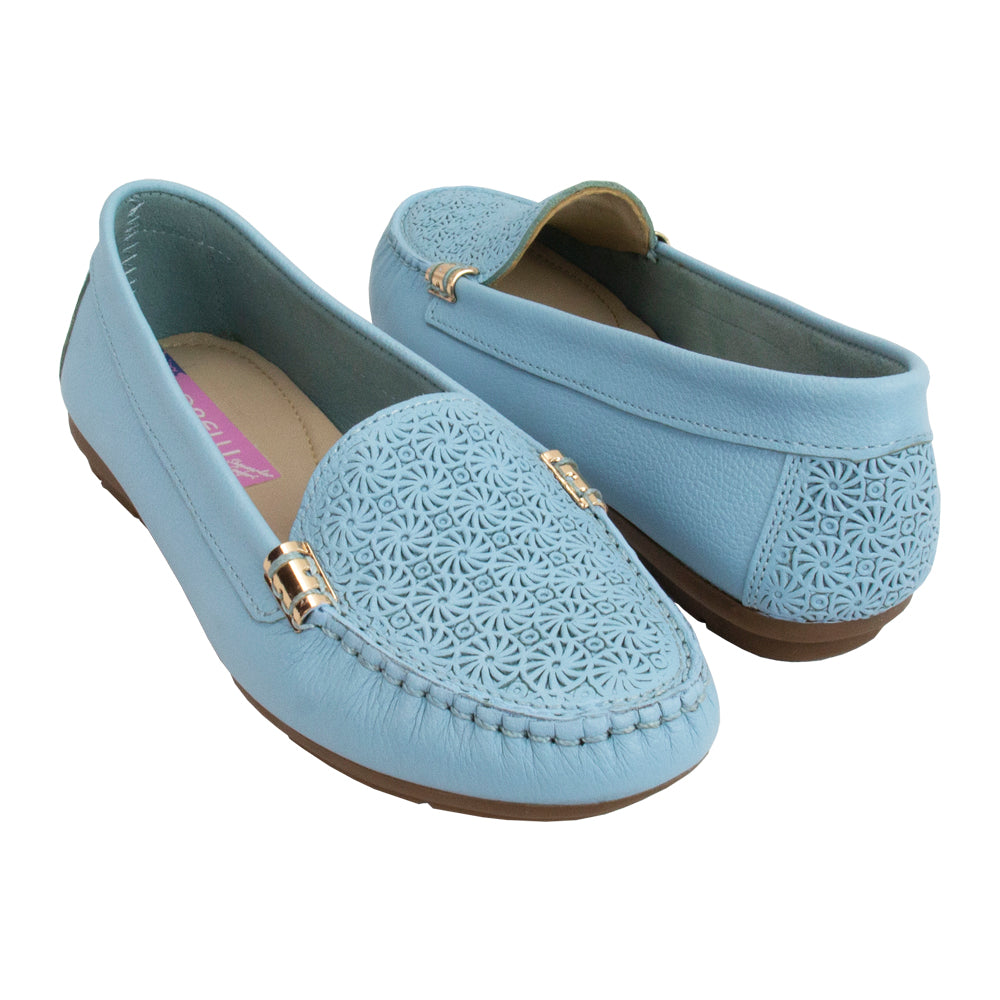 MOCASIN CHATO PAULA II CIELO