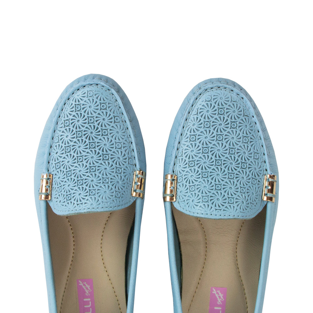 MOCASIN CHATO PAULA II CIELO