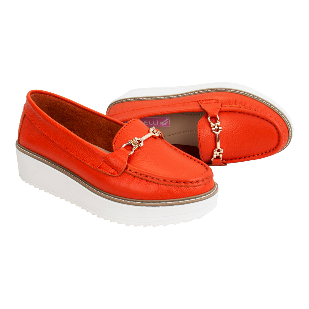 MOCASIN PLATAFORMA VICKY NARANJA