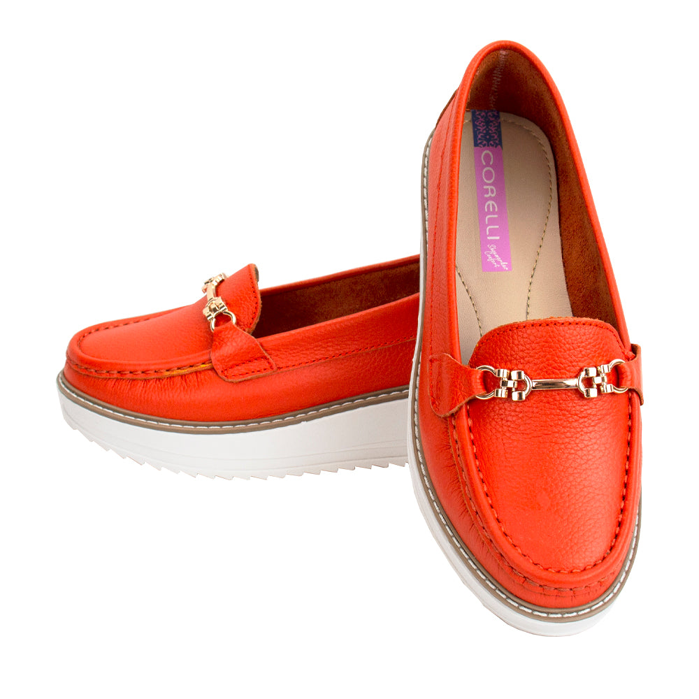 MOCASIN PLATAFORMA VICKY NARANJA