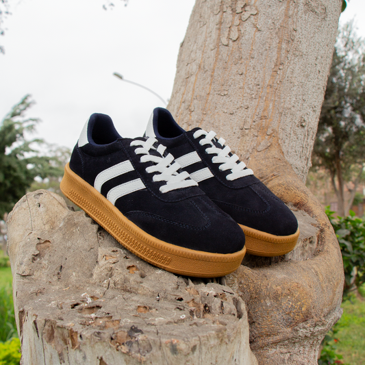 ZAPATILLA SIENA GAMUZON AZUL